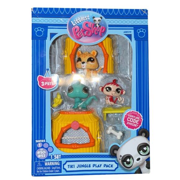Littlest Pet Shop lps NEW IN BOX Gen 7 Tiki Jungle Playset tiger iguana monkey - Picture 8 of 8